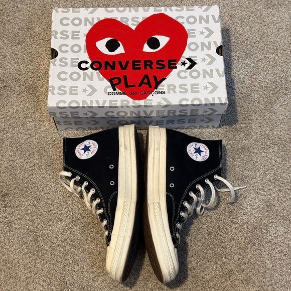 Converse X CDG - Chuck Taylor High - Black - US 12 - Picture 3 of 5